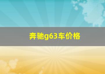 奔驰g63车价格