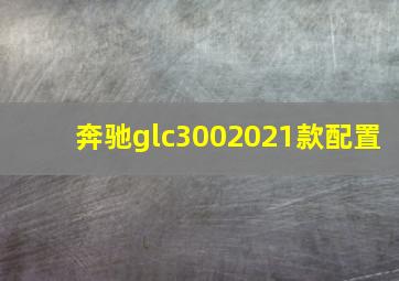 奔驰glc3002021款配置