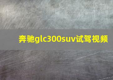 奔驰glc300suv试驾视频