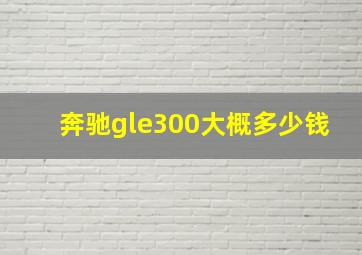 奔驰gle300大概多少钱