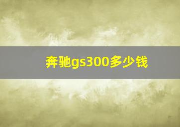 奔驰gs300多少钱