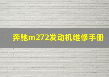 奔驰m272发动机维修手册