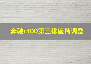 奔驰r300第三排座椅调整