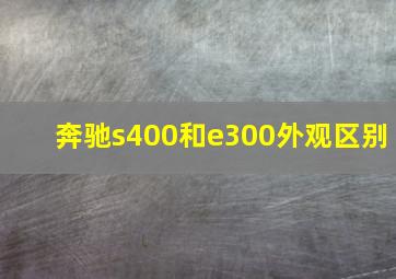 奔驰s400和e300外观区别