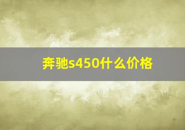 奔驰s450什么价格