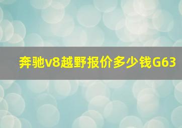 奔驰v8越野报价多少钱G63