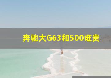 奔驰大G63和500谁贵