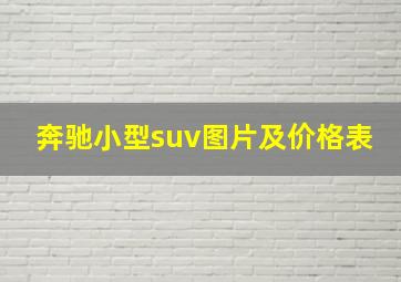 奔驰小型suv图片及价格表