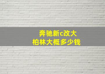 奔驰新c改大柏林大概多少钱