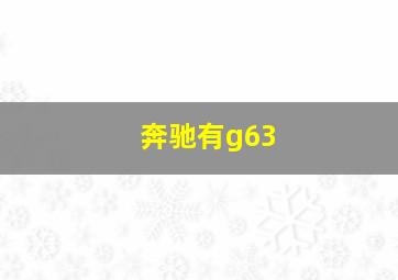 奔驰有g63