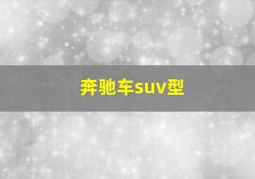 奔驰车suv型