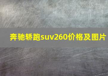 奔驰轿跑suv260价格及图片