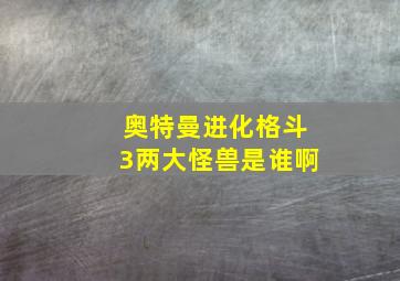 奥特曼进化格斗3两大怪兽是谁啊