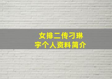 女排二传刁琳宇个人资料简介