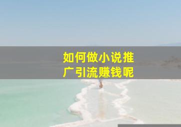 如何做小说推广引流赚钱呢