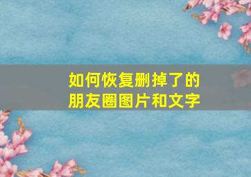 如何恢复删掉了的朋友圈图片和文字