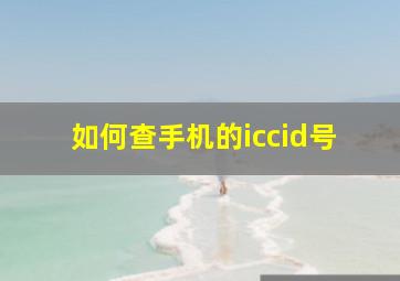 如何查手机的iccid号