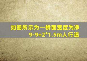 如图所示为一桥面宽度为净9-9+2*1.5m人行道