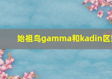 始祖鸟gamma和kadin区别