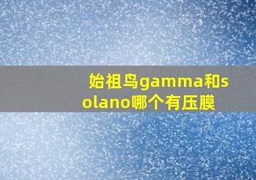 始祖鸟gamma和solano哪个有压膜