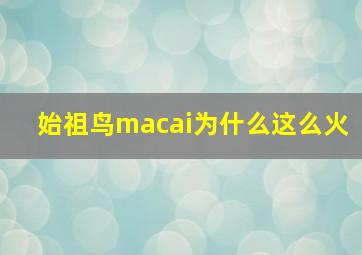 始祖鸟macai为什么这么火