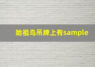 始祖鸟吊牌上有sample