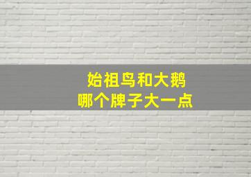 始祖鸟和大鹅哪个牌子大一点