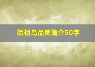 始祖鸟品牌简介50字