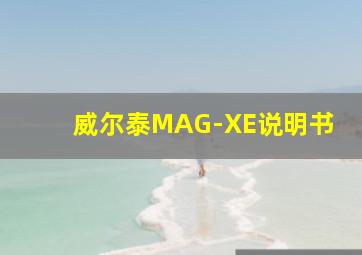 威尔泰MAG-XE说明书