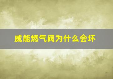 威能燃气阀为什么会坏