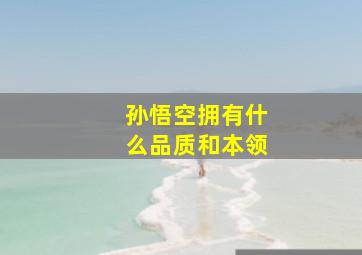 孙悟空拥有什么品质和本领