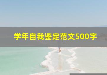 学年自我鉴定范文500字