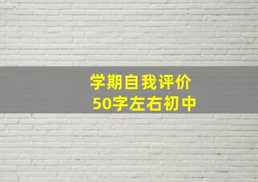 学期自我评价50字左右初中