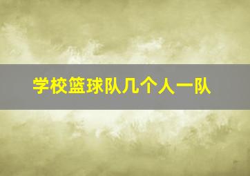 学校篮球队几个人一队