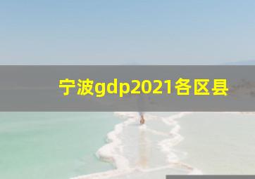 宁波gdp2021各区县