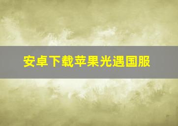 安卓下载苹果光遇国服