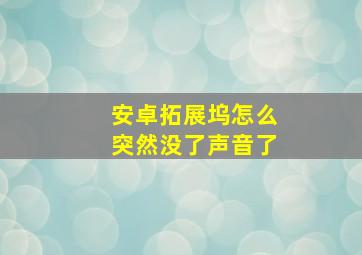 安卓拓展坞怎么突然没了声音了