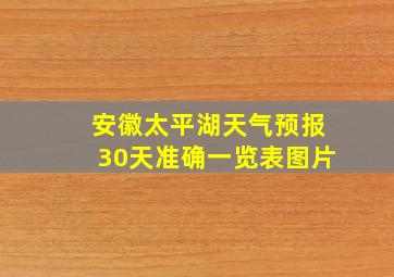 安徽太平湖天气预报30天准确一览表图片