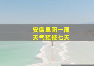 安徽阜阳一周天气预报七天