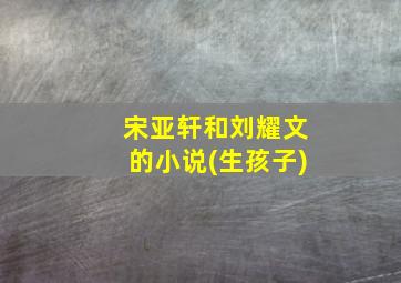 宋亚轩和刘耀文的小说(生孩子)