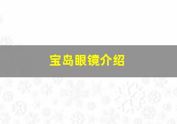 宝岛眼镜介绍