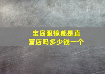 宝岛眼镜都是直营店吗多少钱一个