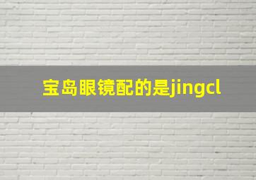 宝岛眼镜配的是jingcl