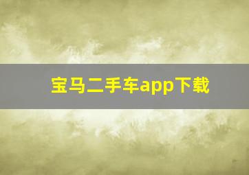 宝马二手车app下载