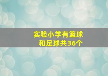 实验小学有篮球和足球共36个