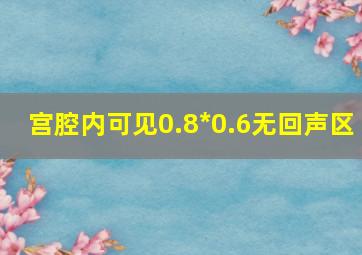 宫腔内可见0.8*0.6无回声区