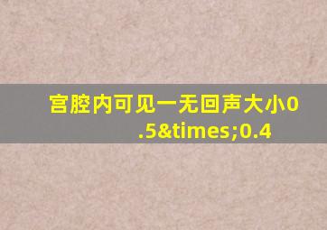 宫腔内可见一无回声大小0.5×0.4