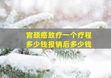 宫颈癌放疗一个疗程多少钱报销后多少钱