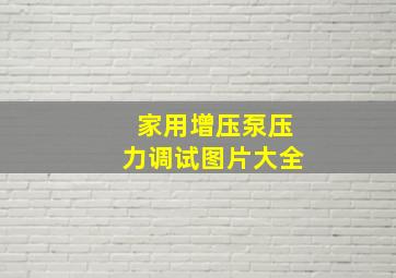 家用增压泵压力调试图片大全