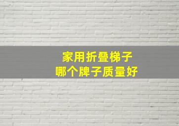 家用折叠梯子哪个牌子质量好